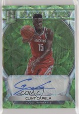 2017-18 Panini Spectra Global Icons Neon Green Prizm 7/25 Clint Capela Auto 0c3