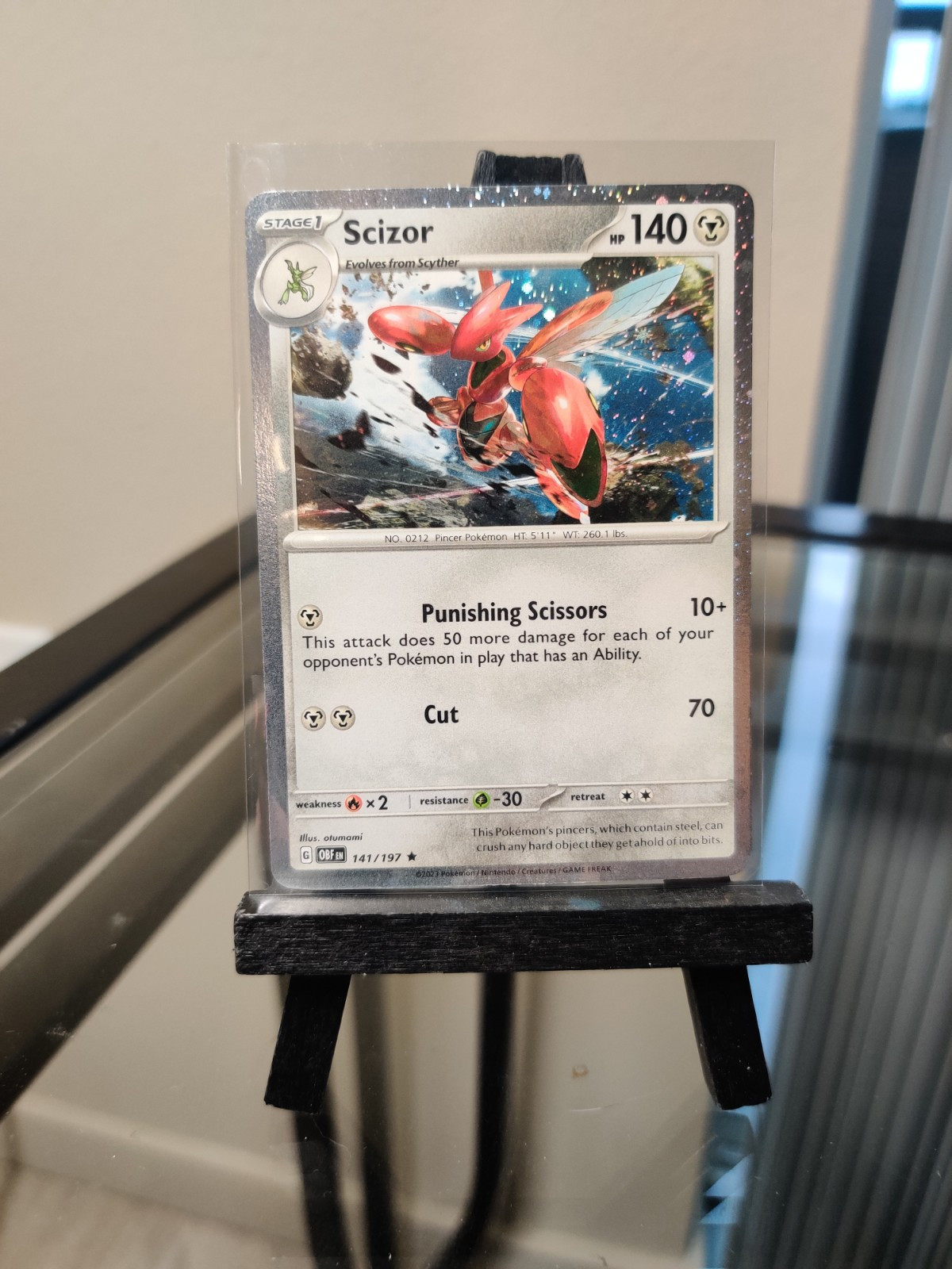 Scizor - Cosmos Holo - Obsidian Flames 141/197 Promo Pokemon TCG Card NM