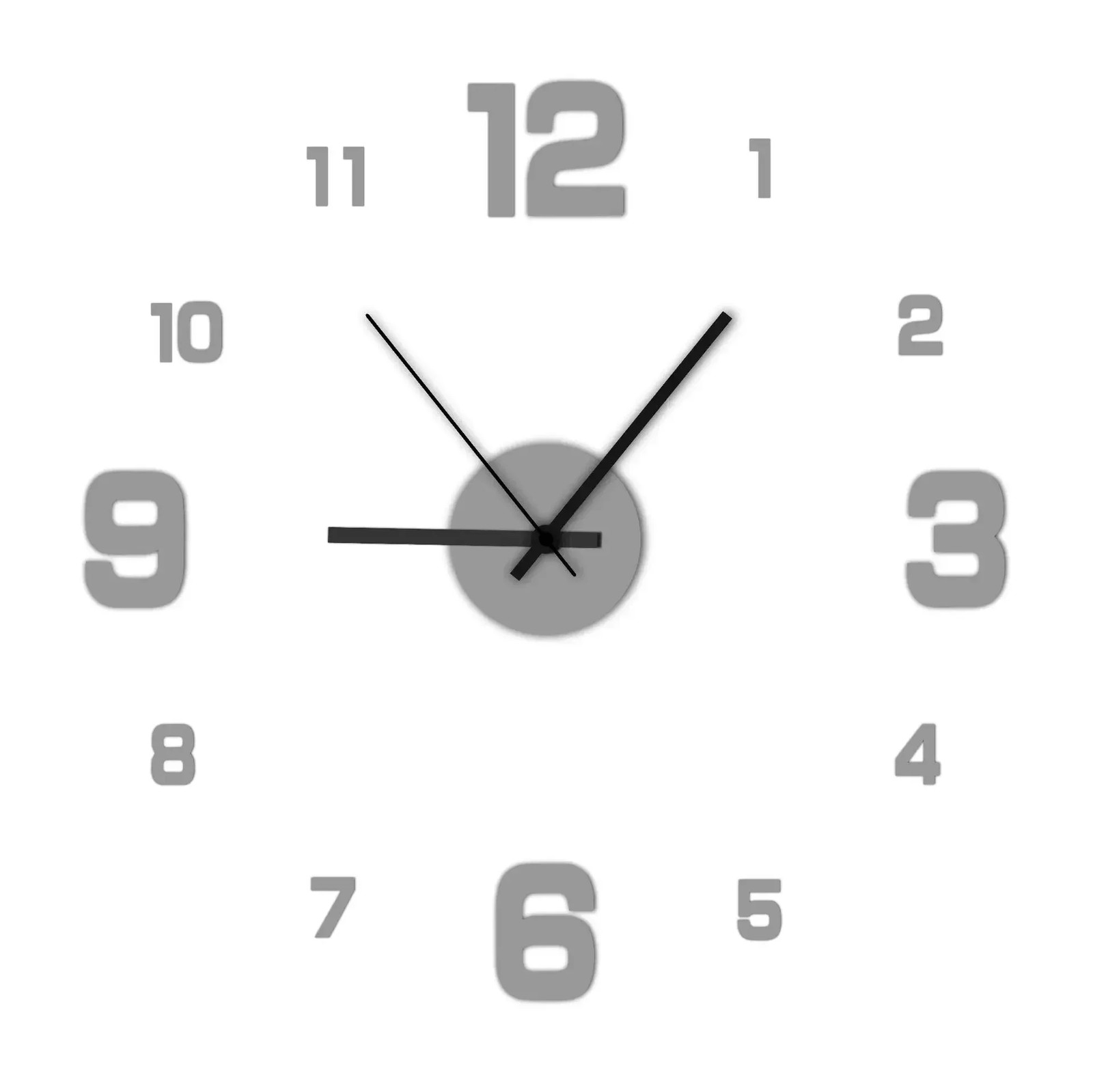 Acrylic Wall Clock Sticker Modern Digital Style Mirror Decor for Home Room