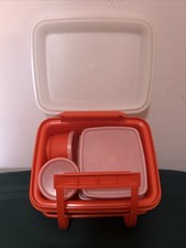 VTG Retro 70s Tupperware Red Pack N Carry Lun...