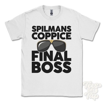 SPILMANS COPPICE FINAL BOSS T-SHIRT lustiges Weihnachtsgeschenk Cadnam Hampshire England