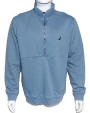 Nautica Men's Long Sleeve Half-Zip Sweatshirt Size XL Coronet Blue Classic Fit