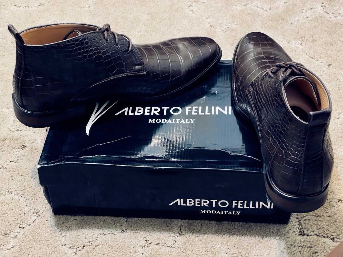 Brand new Albert Fellini Leather shoes Brown size 12 alberto fellini shoes products for sale | eBay main image 2