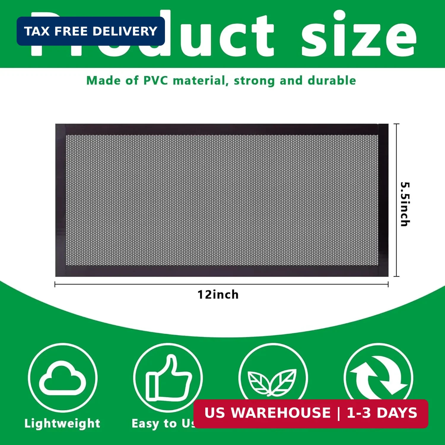 как выглядит 8pcs Floor Vent Mesh Covers, 5.5x12" Magnetic Air Vent Screen Register Trap, Rec фото