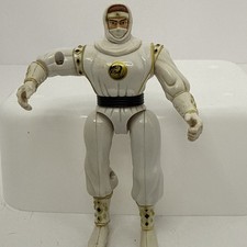 Vintage 1995 Power Rangers White Ninja Ranger Bandai Action Figure 6” Tommy 