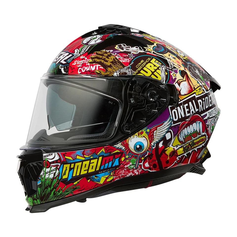 CASCO INTEGRAL O'NEAL CHALLENGER MANIVELA NEGRO MULTIVISERA PARASOL ECE 22.06 - Imagen 1 de 4