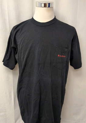 90’s Marlbolo Pocket T-shirt Vintage Marlboro 90s Pocket T-Shirt Men's XL Big M Promo Black
