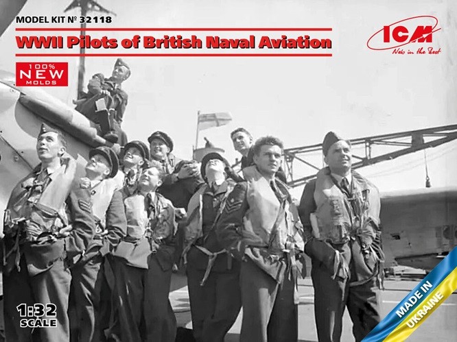Icm 32118 - 1:32 WWII Pilots of British Naval Aviation (100% New Molds) - New