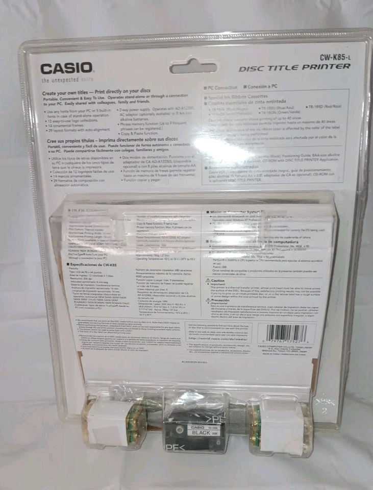 Casio CW-K85-L Disc Title Printer Compact Disc CD DVD Printer - Image 3 of 4