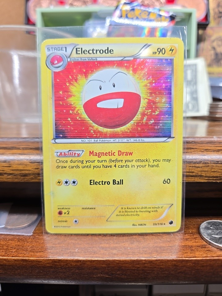 Electrode 33/116 Holo Rare Plasma Freeze Pokemon Lightly Played