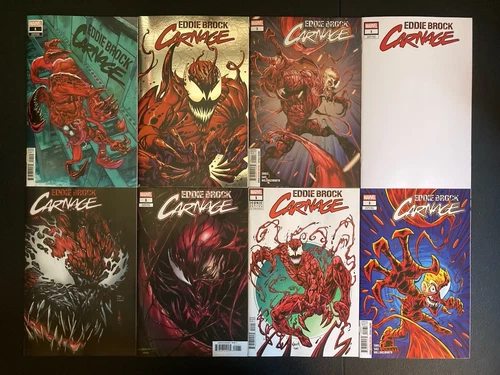 EDDIE BROCK CARNAGE #1 SET OF 8 1:25 BRESSAN BAGELY VARIANT MARVEL COMIC BOOK B3