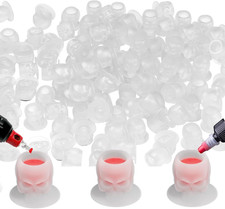 Tattoo Ink Cups with Stable Base and 200Pcs Tattoo Ink Cup Skull Disposable Sili