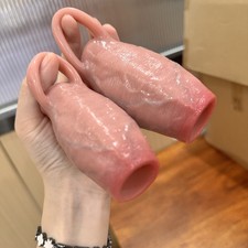 Penis Sleeve Extender Super Thick Realistic Textured Sheath Girth Enhancer GB US