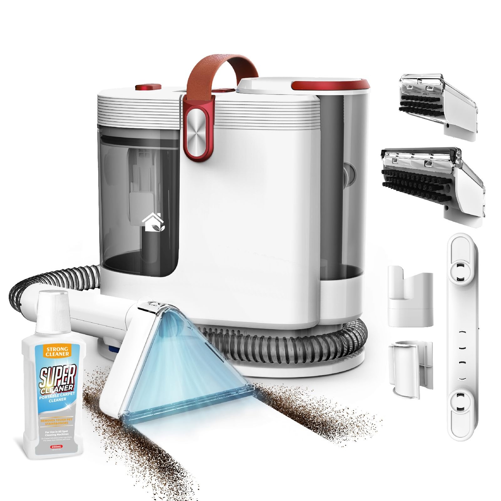 Portable Carpet Cleaner Machine with 15Kpa Suction for Upholstery and Carpet Shampooing-image