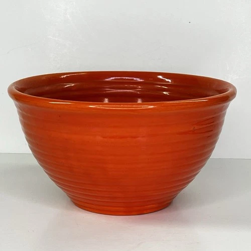 Vintage Bauer Pottery Orange #12 Mixing Bowl Ringware Los Angles