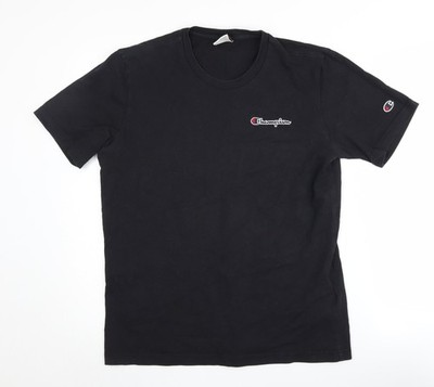 Herren T-Shirt UK Größe M Champion schwarz Baumwolle