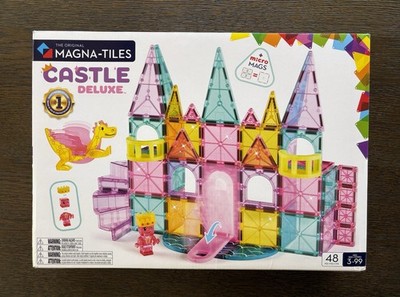 MAGNA-TILES Castle DLX 48-Piece Magnetic Construction Set 242048CA