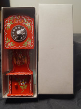Vintage Mini Grandfather Novelty Pendulette Desk Clock - WITH BOX - UNUSED - NOS