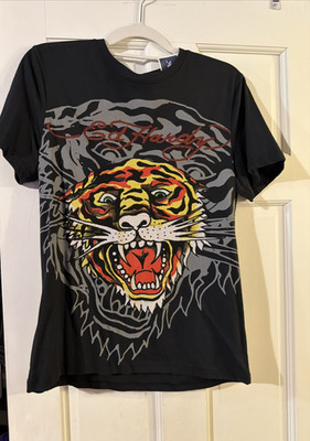 Ed Hardy Tiger Print Short Sleeve T-Shirt men s  Size small 