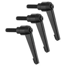 3Pcs Clamping Lever Handles, M8 x 20mm Male Thread Knobs Handle, Black