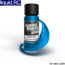 Spaz Stix 00340 Electric Blue Metallic Airbrush Ready Paint 2oz Bottle