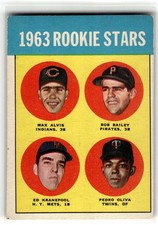 1963 Topps Rookie Stars card #228 (RC) Tony Oliva, Ed Kranepool. rookie card picture