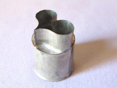 Vintage Miniature HEART Tube Cutter Chocolate or Candy MOLD TIN, Germany