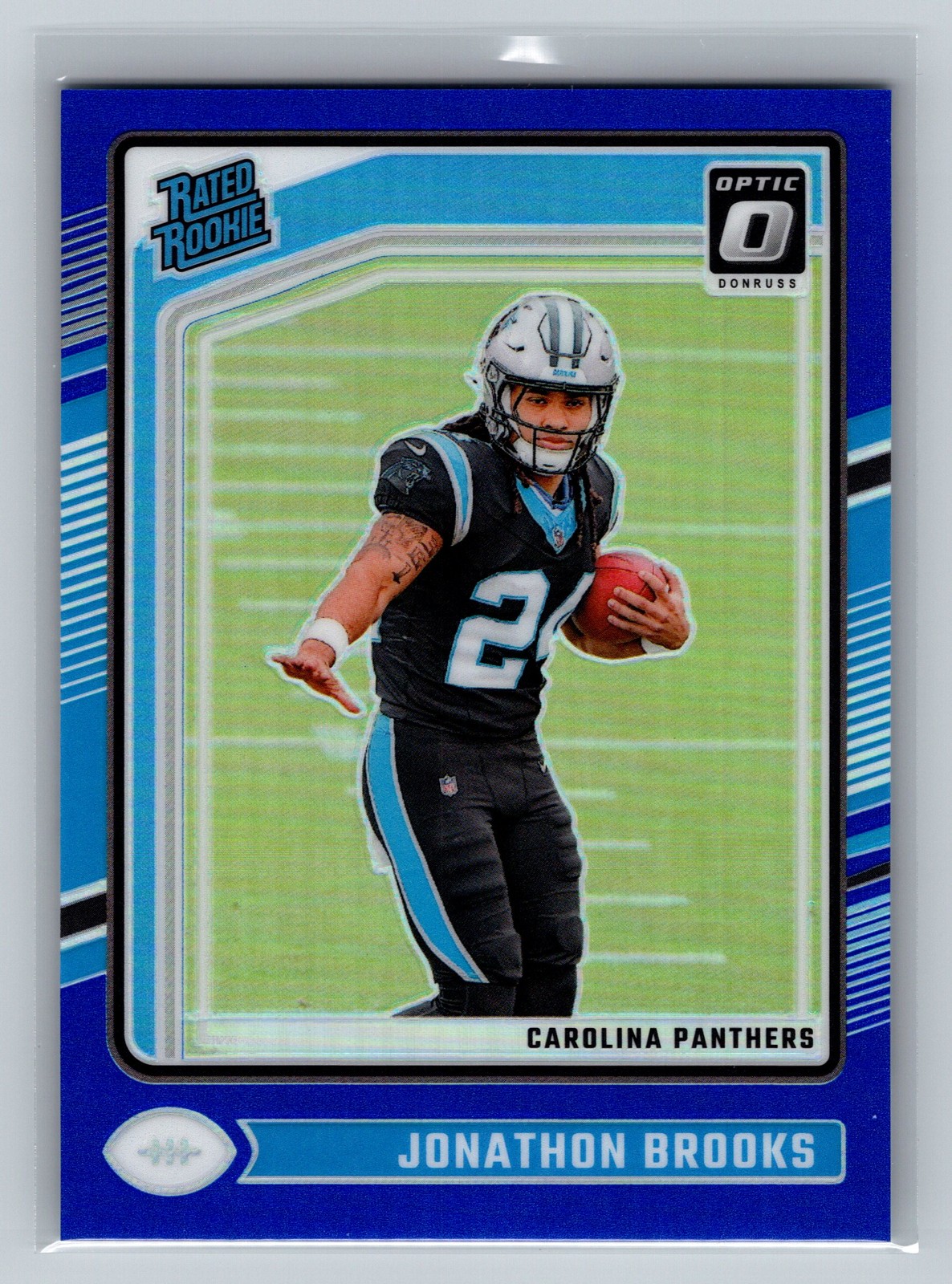 2024 Donruss Optic Jonathon Brooks #258 Blue #/199 Carolina Panthers