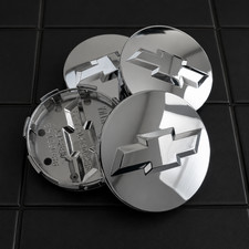 4 Pcs 83 Mm Wheel Center Caps Gloss Chrome For Chevy Silverado Suburban Tahoe