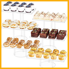 Neatsure 6-Tier Clear Acrylic Cupcake Stand Dessert Buffet Display Set