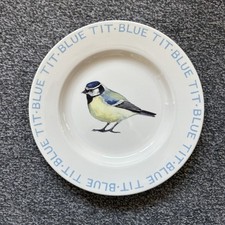 Emma Bridgewater Vintage Blue Tit Birds Rare 8.5" Plate VGC