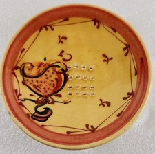 French Garlic Grater Ceramic Handcrafter Vallauris Fair Main Hand Painted
