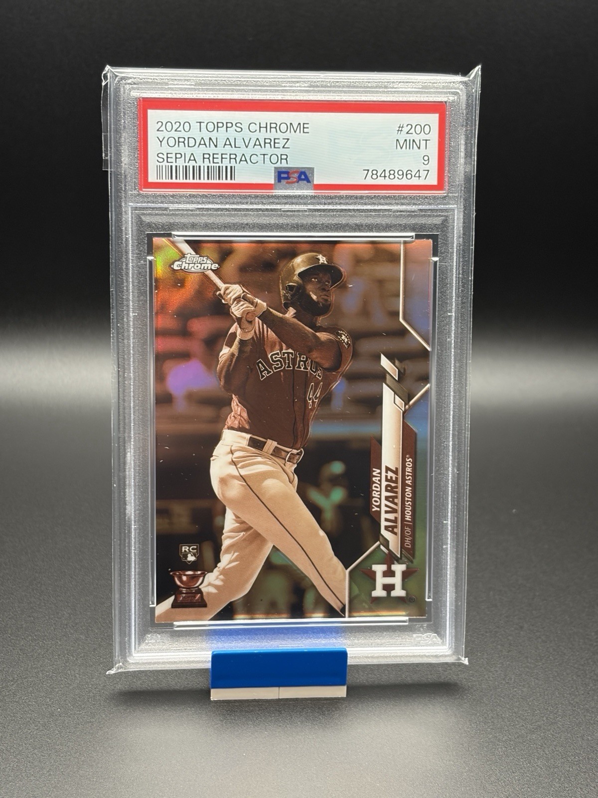 2020 Topps Chrome - Yordan Alvarez #200 Sepia Refractor (RC) - PSA 9