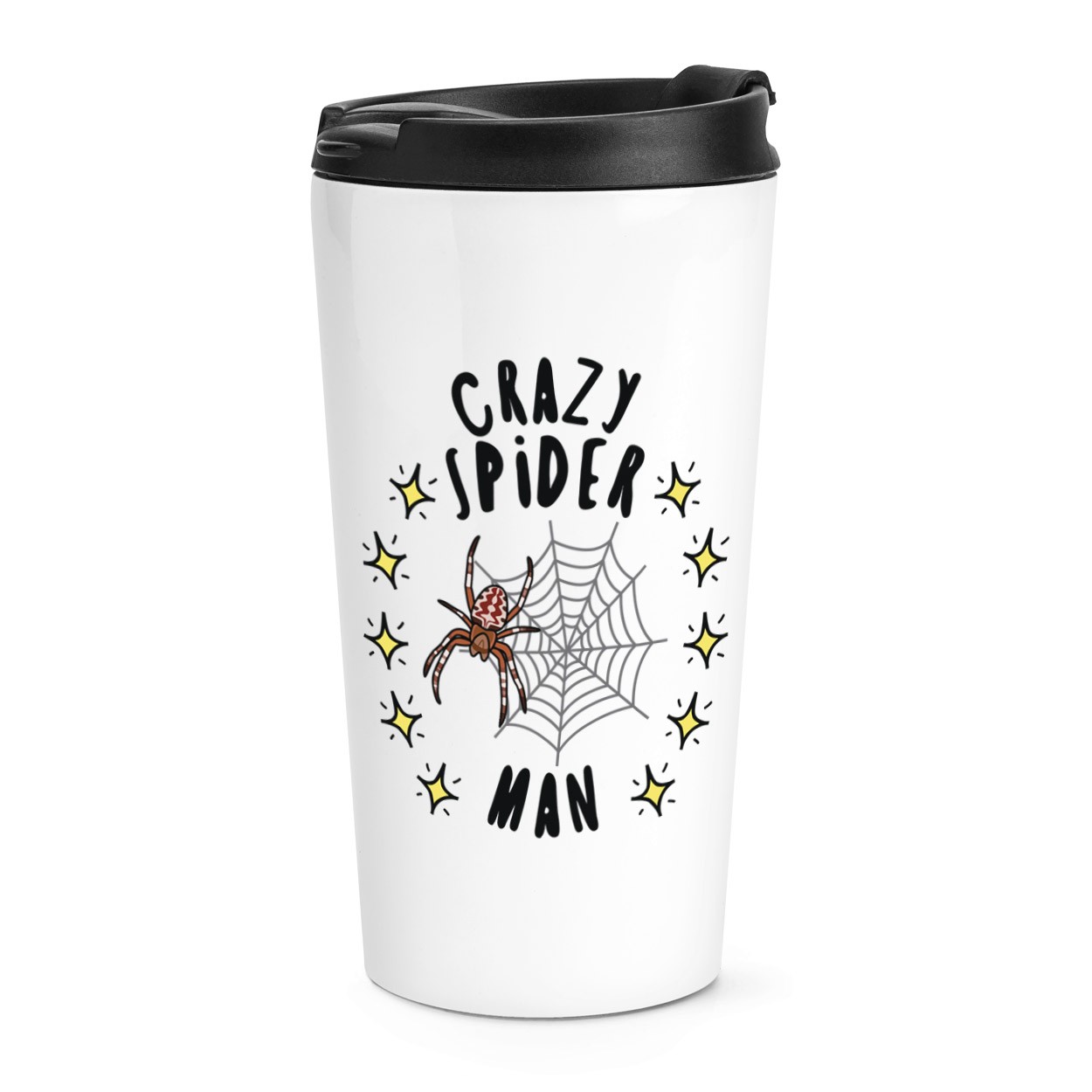 Crazy Spider Man Stars Travel Mug Cup Dad Fathers Day Boyfriend Animal Funny