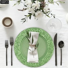 For Dinner Plates Party Dinning 100 Pack Charger Plates 13 Inch Round Charger
