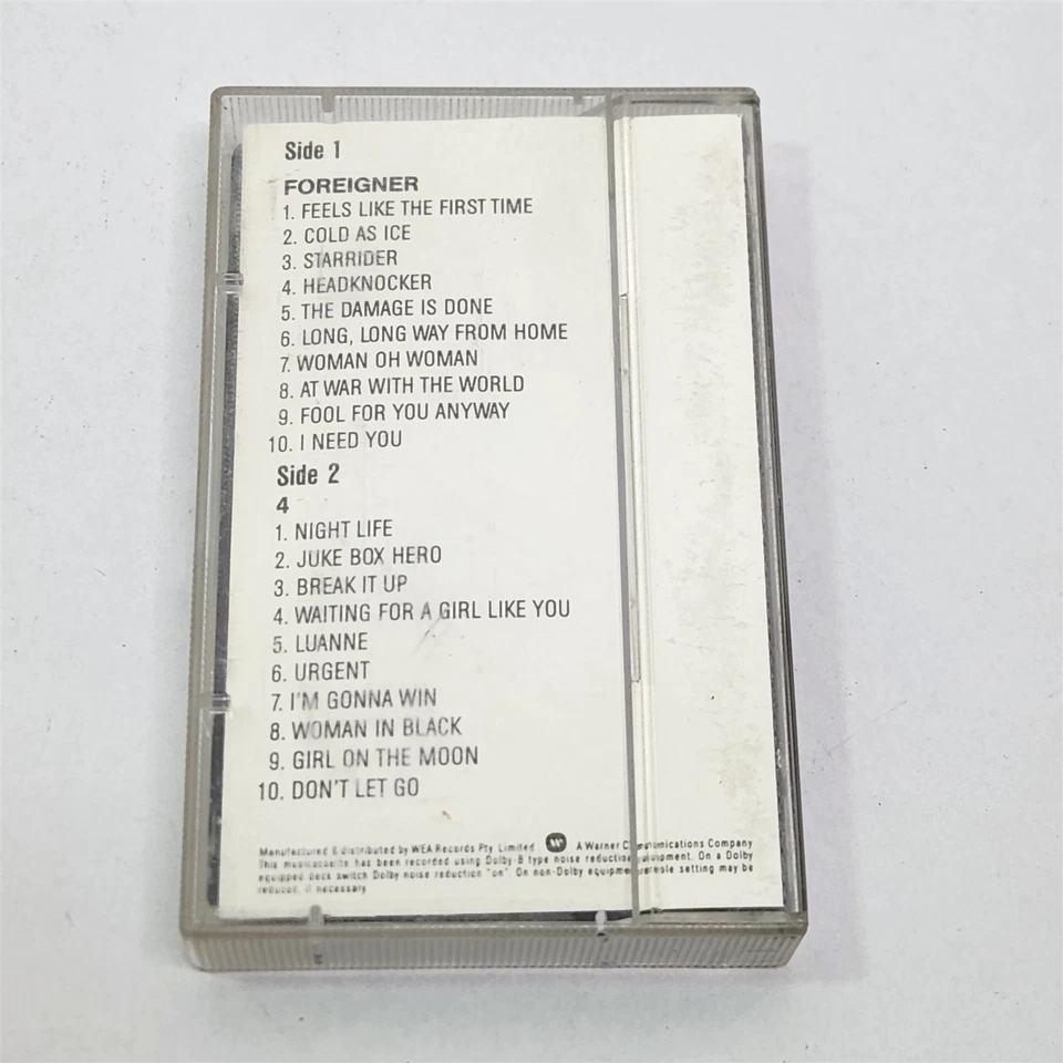 Foreigner Two Hit Albums On One Cassette Tape Atlantic 80233-4 - Image 3 of 4