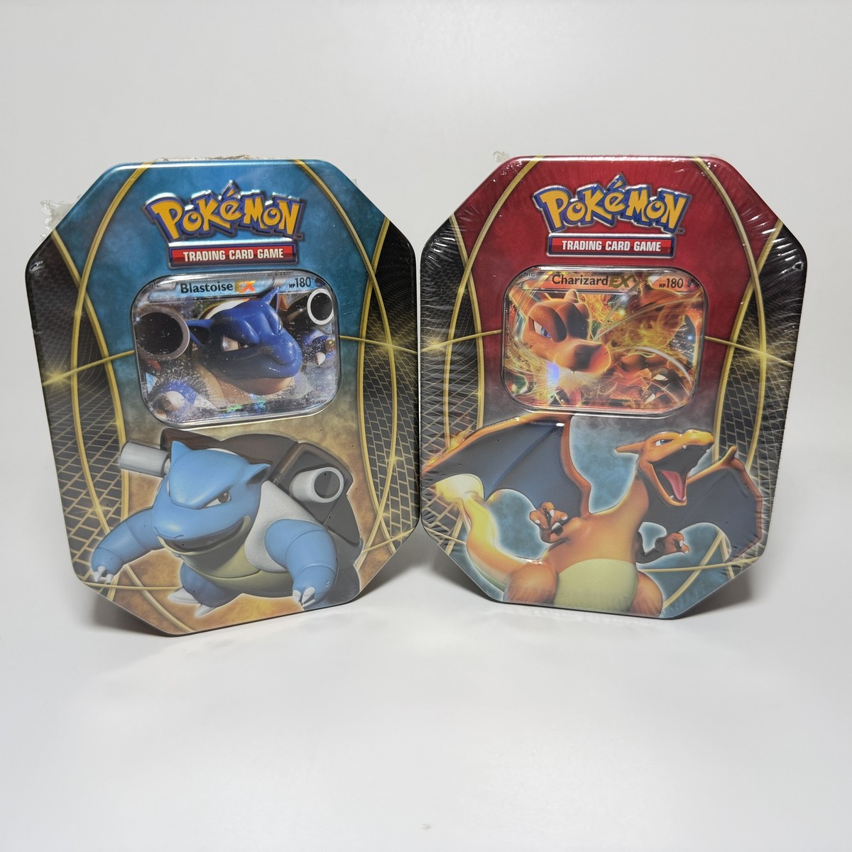 pokemon trading card game ex power trio tin Pokemon 2014 Charizard EX & Blastoise EX Tin Set Power Trio Sealed