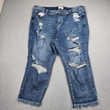 Lane Bryant Wo.ens Jeans Flex Magic Waistband High Rise Size 22P Capri Stretch