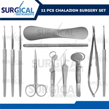 11 Pcs Chalazion Surgery Instruments Set Ophthalmic Surgical Stainless German Gr