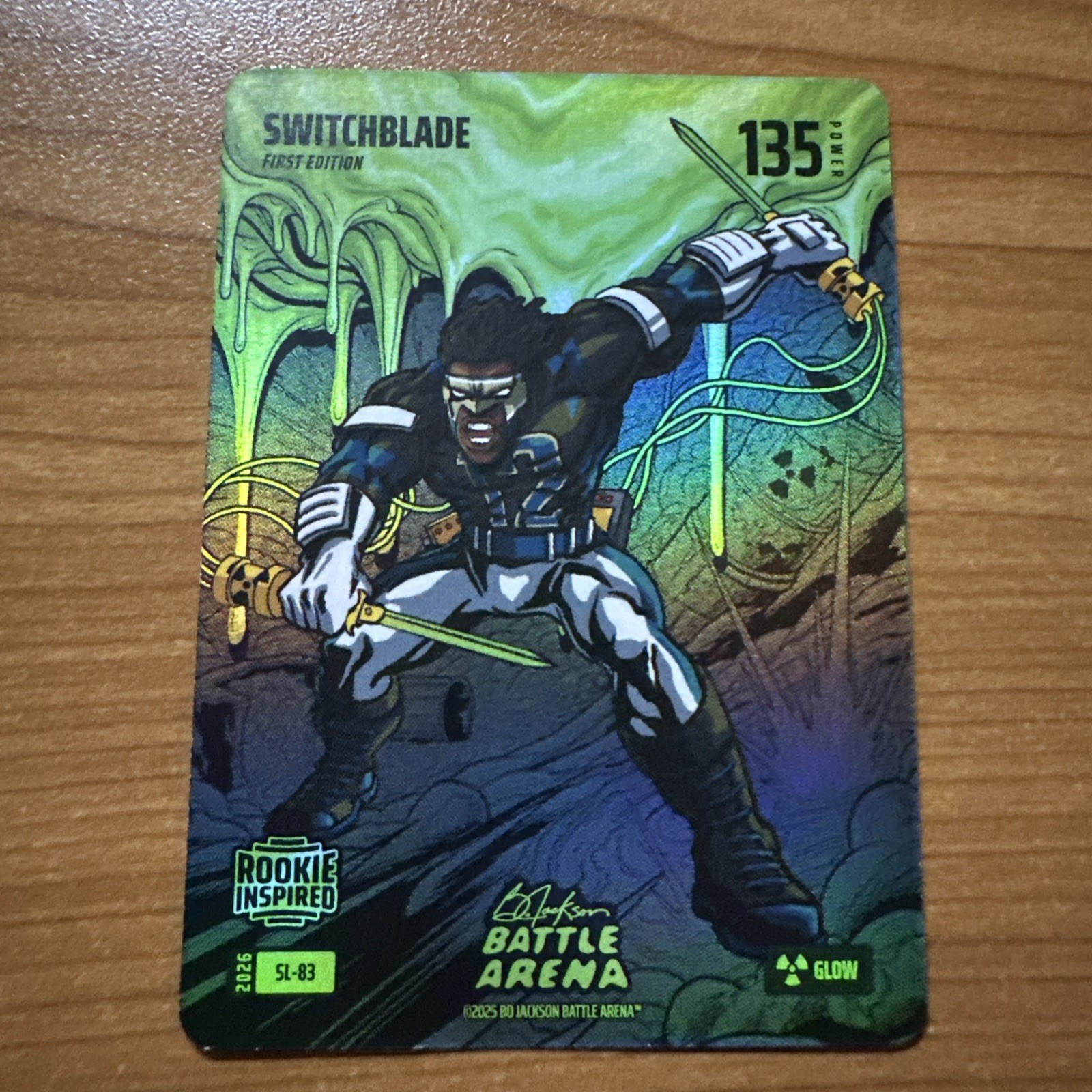 Bo Jackson Battle Arena ‘Switchblade’ Travis Hunter Rookie Glow Slime #SL-83