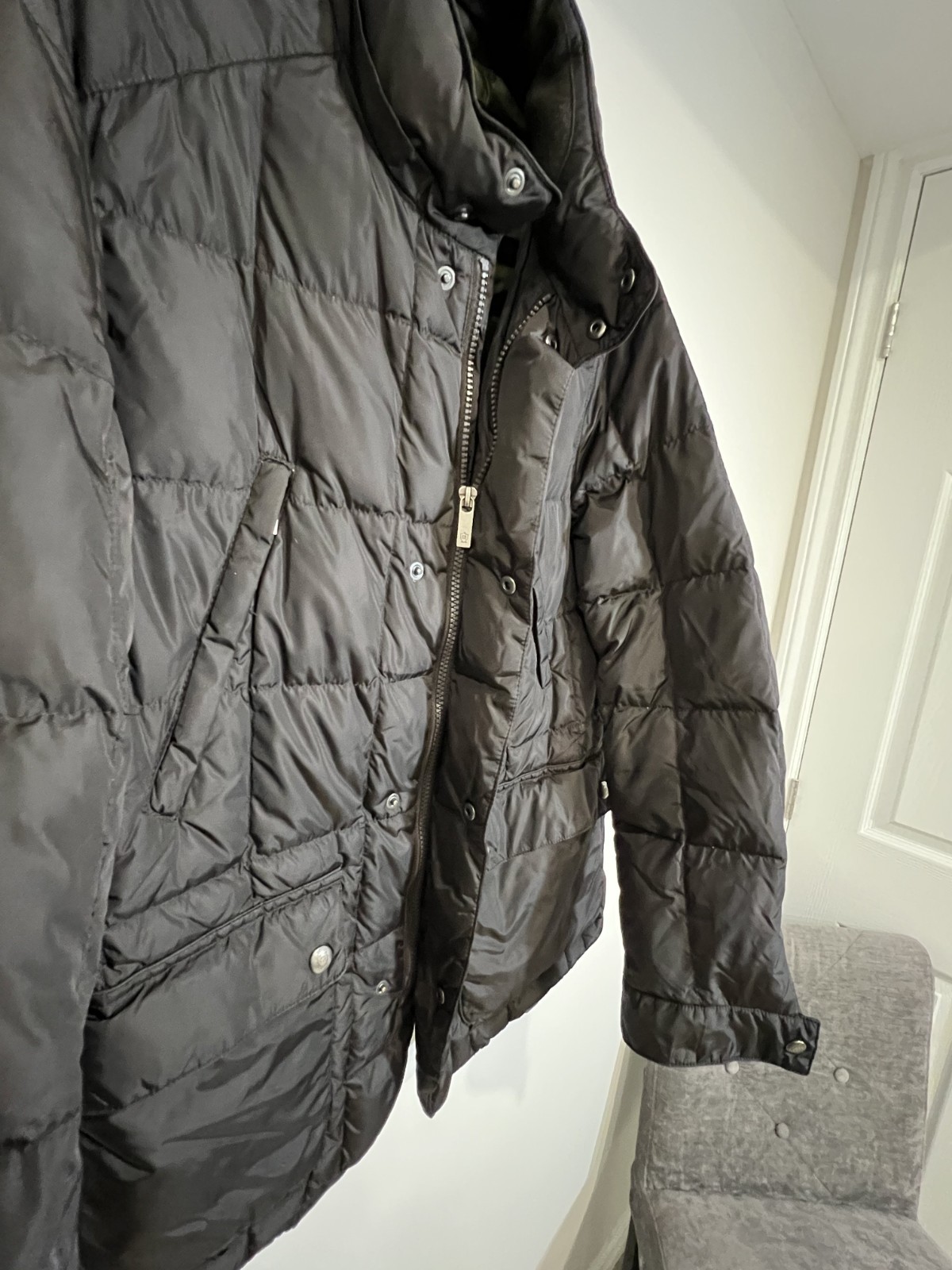 Massimo Dutti Down Jacket Medium M Black Feather … - image 6