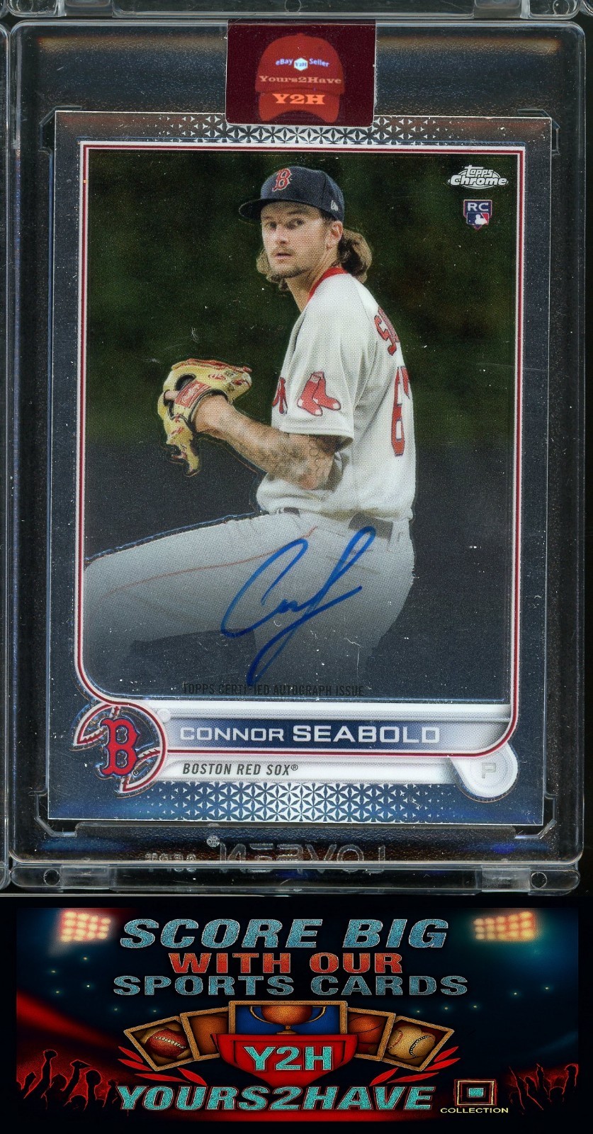2022 Topps Chrome #RA-CS Connor Seabold Rookie Autographs Auto RC SP WITH MAG