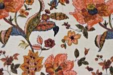 Vintage Fabric 5th Avenue Designs Inc 60s MCM Pure Luxury Linen 35 In X 43 In