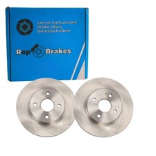 2x RAP BRAKES BREMSSCHEIBEN 258mm BELÜFTET VORNE passend für MAZDA 2 | R-D0213