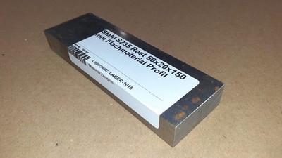 (112,00 EUR/m) Stahl S235 Rest 50x20x150 mm Flachmaterial Profil