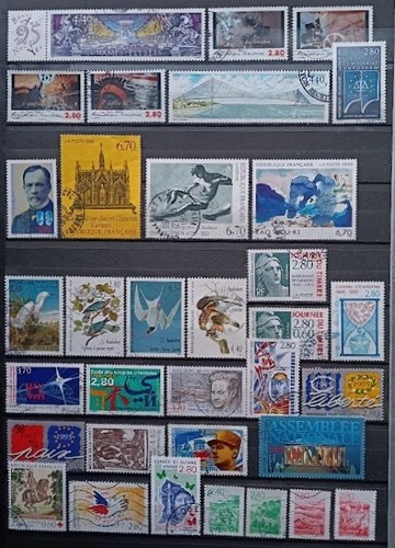 Lot De 90 Timbres Autoadhésifs France Oblitérés - Diverses Années - Beau Cachet