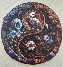 Owl Yin Yang Wooden Jigsaw Puzzle A5 Challenging 81 Small Pieces Unique pieces