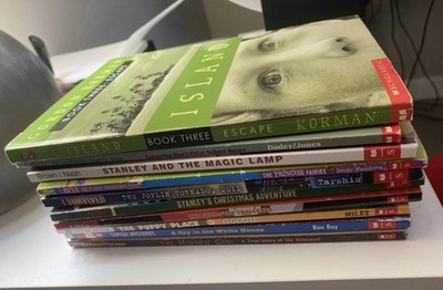 10 Mixed Paperback Books Lot w/ Page Defects - Kids Books Ages 7-12  (READ DESC)