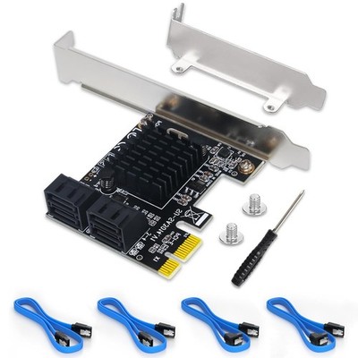 SATA Erweiterungskarte 4 Port PCIe 3.0 4 Kabel 40cm