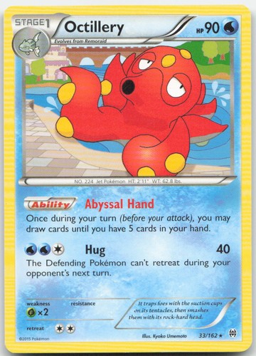 Octillery (XY Breakthrough) 33/162 Rare Deck Exclusives Pokemon MP